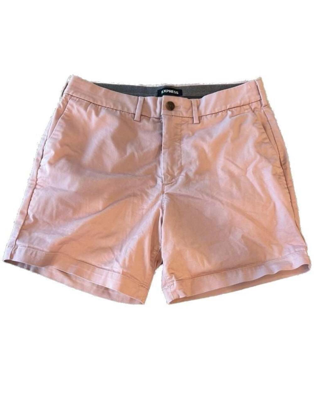 Express Men's 6" Inseam Pink Cotton Chino Shorts